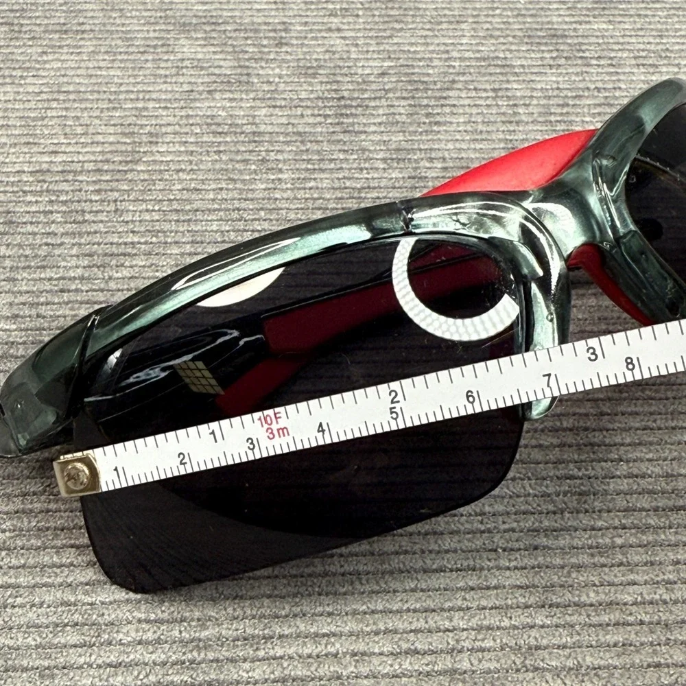 Pro-Grind 2001 Wrap Around Sports Sunglasses‎ Charcoal Red Semi-Rimless Tinted